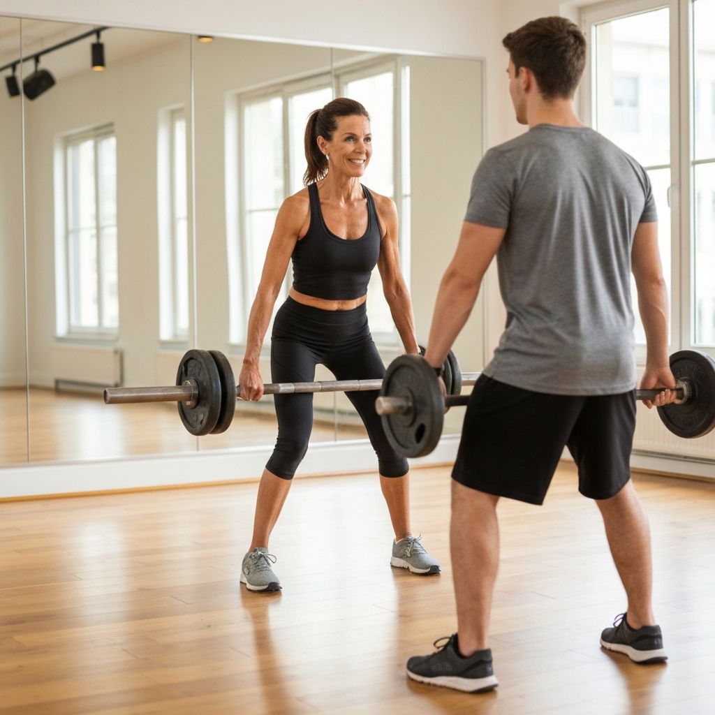 Instructor guiding client