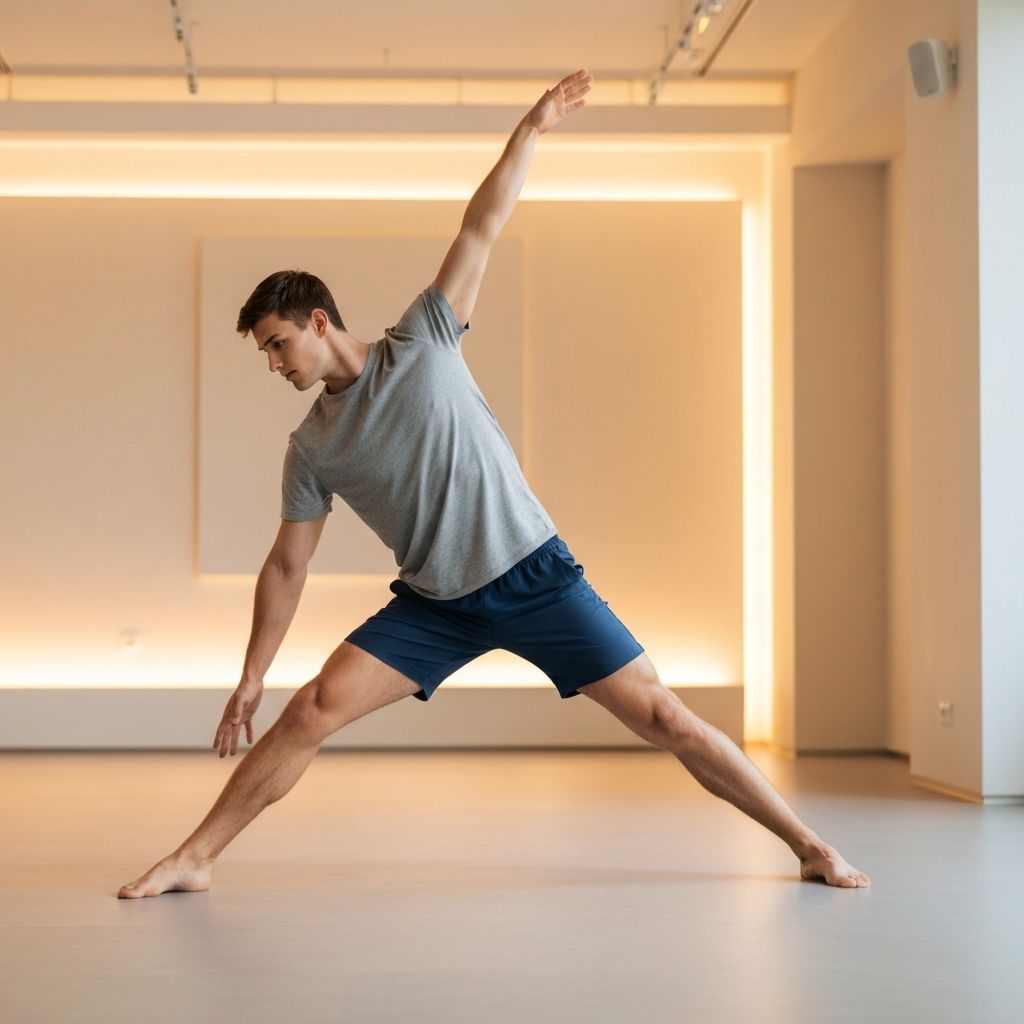 Person practicing movement exercises